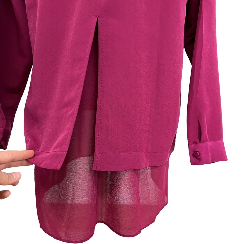 Soft Surroundings Women's Top Button Up Mulberry … - image 5